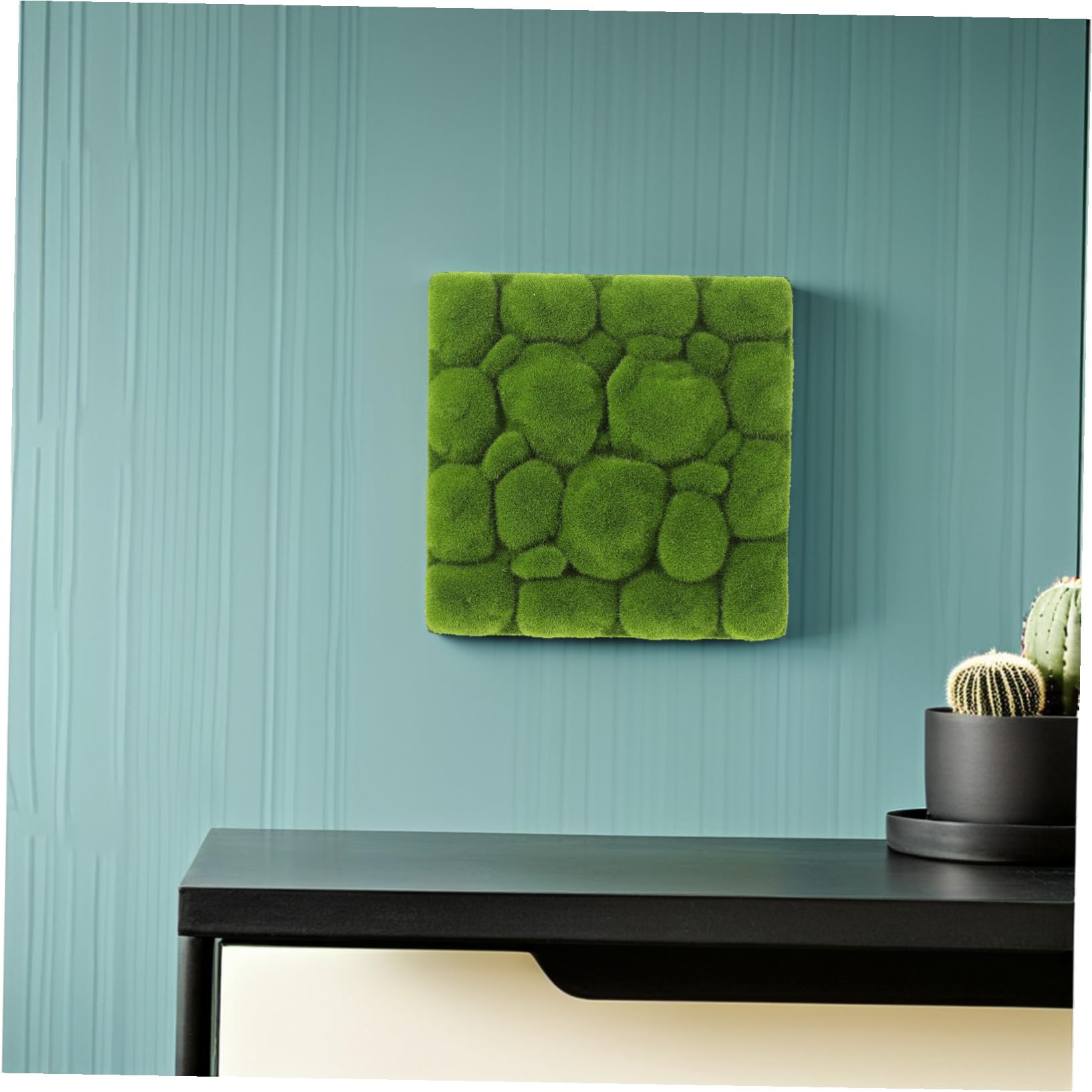 Healvian Decorazione in Finto Muschio 3 Pezzi 29x29 Cm, Pannelli di Muschio Artificiale per Pareti Interne ed Esterne, Sfondo Verde Naturale per Arredamento Casa, Negozi e Composizioni