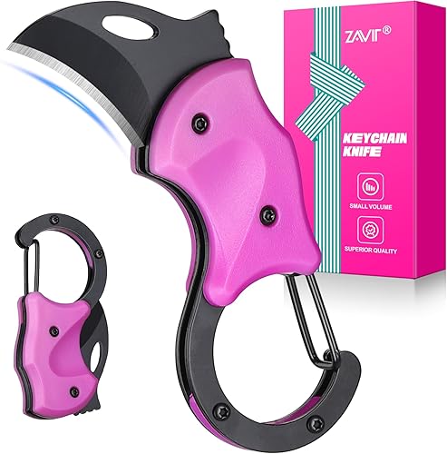 Miniatura 12 de ZAVIT Cuchillo de bolsillo pequeño para hombres, cuchillo multiherramienta EDC, regalos para hombres, hermano, tío, regalos para camping, pesca,