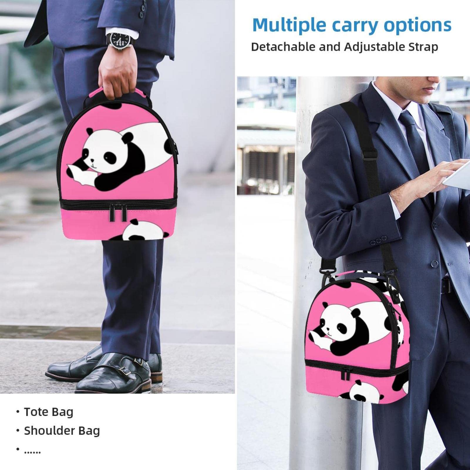 Borsa Termica Per Pranzo A Forma Di Panda, 27x16x17 Cm, Isotermica E Impermeabile, Per Scuola, Lavoro E Picnic