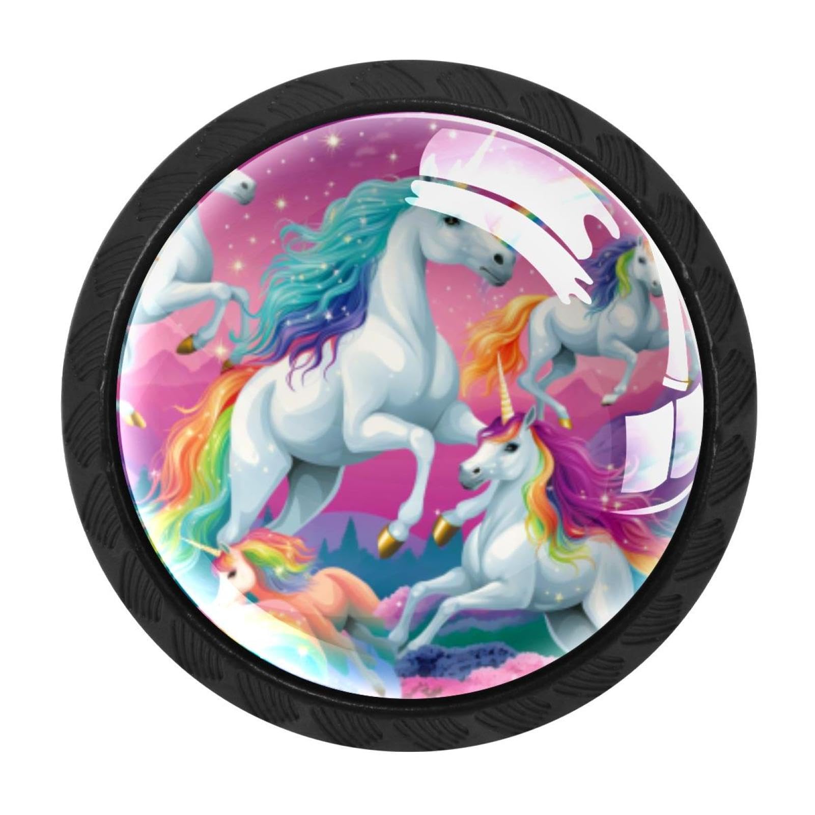 Chenzzzz Multicolored 17 4 Pack Rainbow Unicorn Kitchen Cabinet Knobs Drawer Knobs Door Dresser Handles For Personalized Gifts Great For Any Occasion
