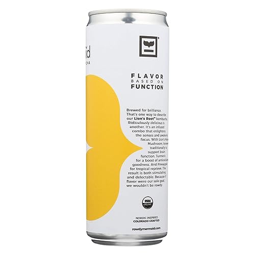 Miniatura 8 de Rowdy Mermaid Kombucha Lions Raíz Orgánica 12 onzas líquidas