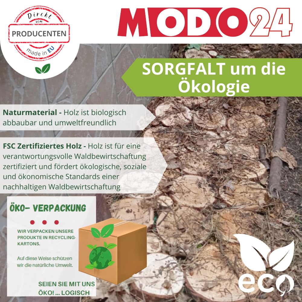 Gartenweg aus Holz, 1 Modul, Gehwegplatte, Gehweg aus Eichescheiben, Gehplatten, Holzscheiben, Holzplatten, Gartenplatten, Beetplatten, Weg Holzpfad, FSC-Holz, Modulmaß 80x50x3 cm
