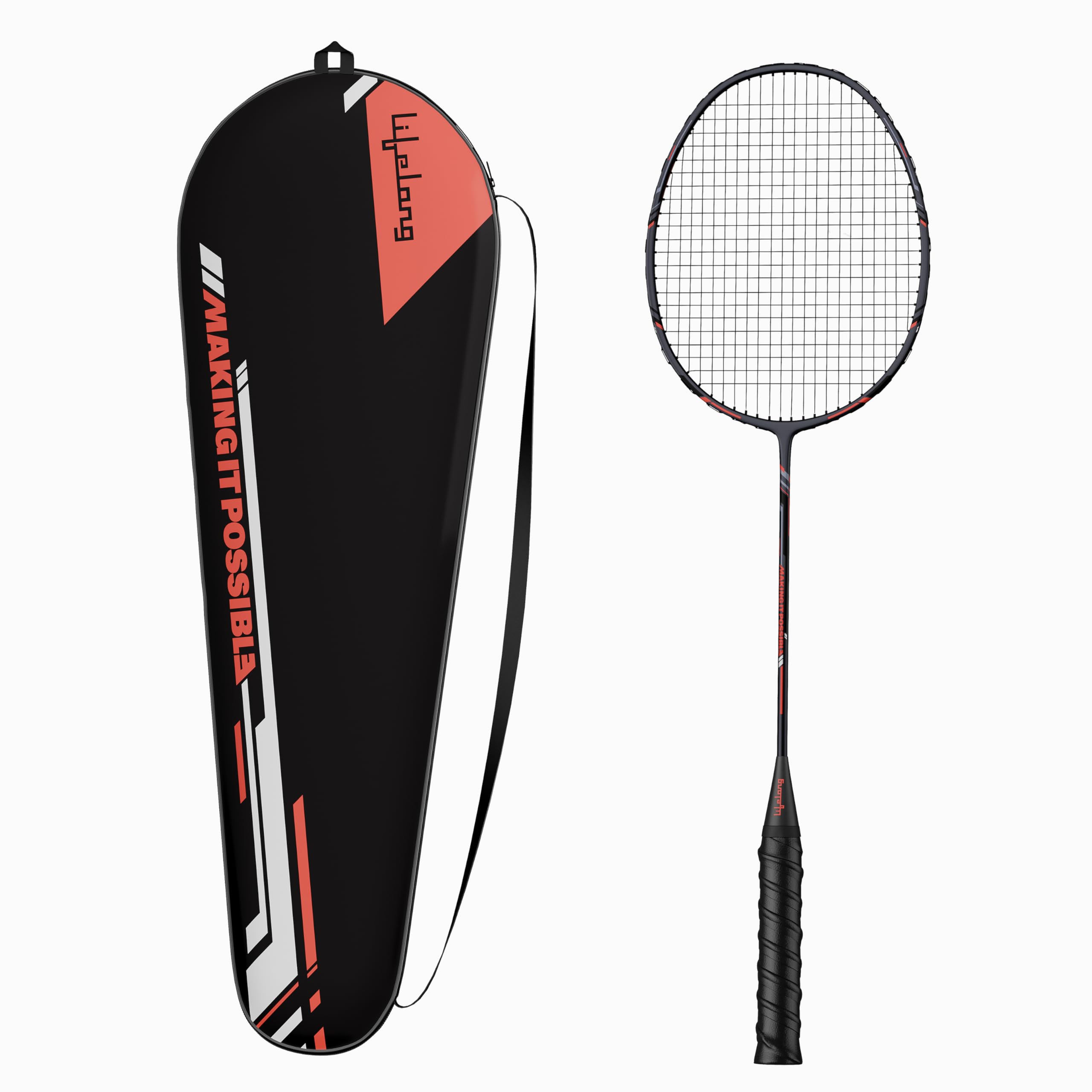 Lifelong Aluminium Alloy Fully Strung Badminton Racket | 90g Lightweight Badminton Racquet for Beginners | Jointless Shaft | High Durability | Black-image-37