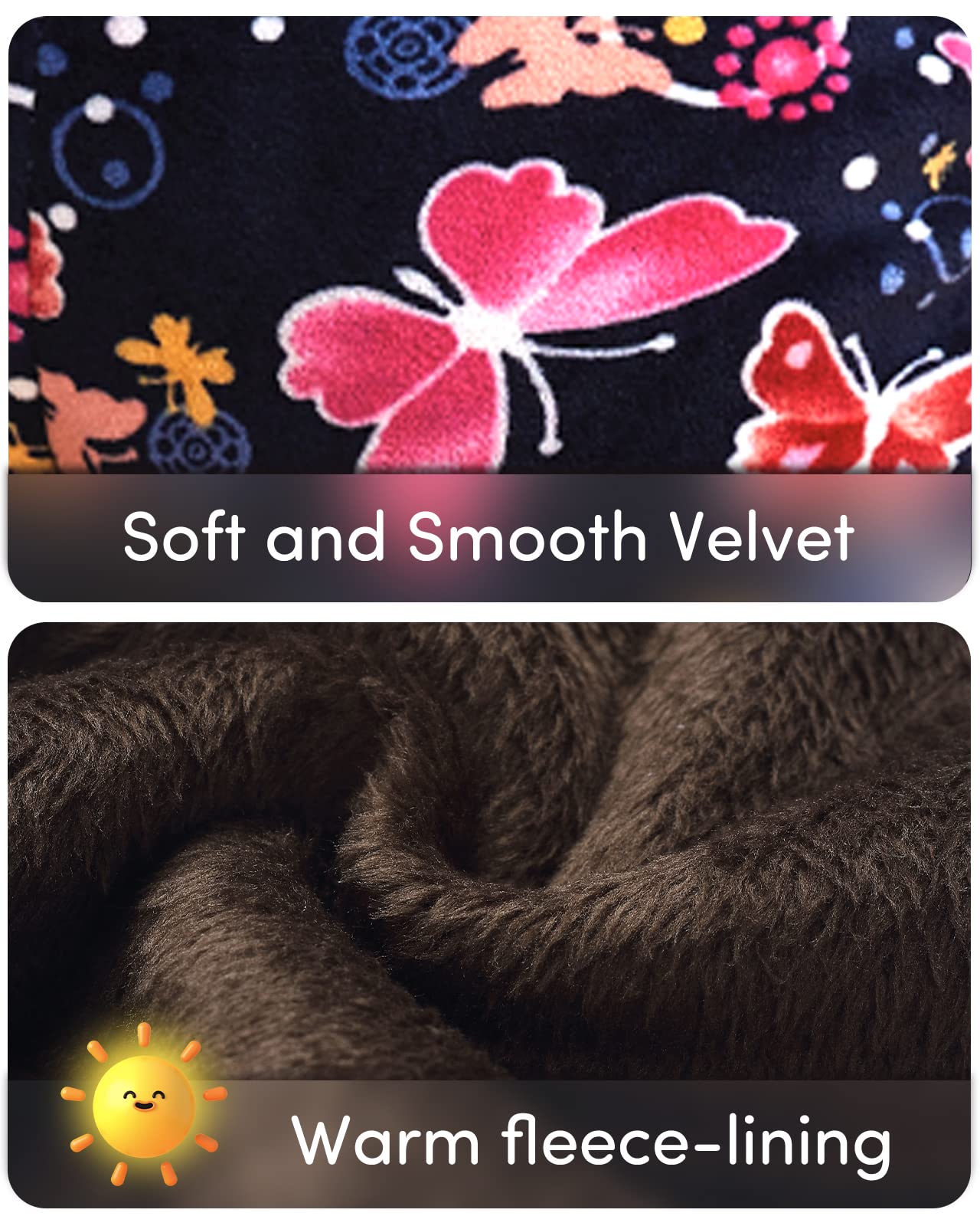 Adorel Leggings Felpati Invernali Bambina Confezione da 2