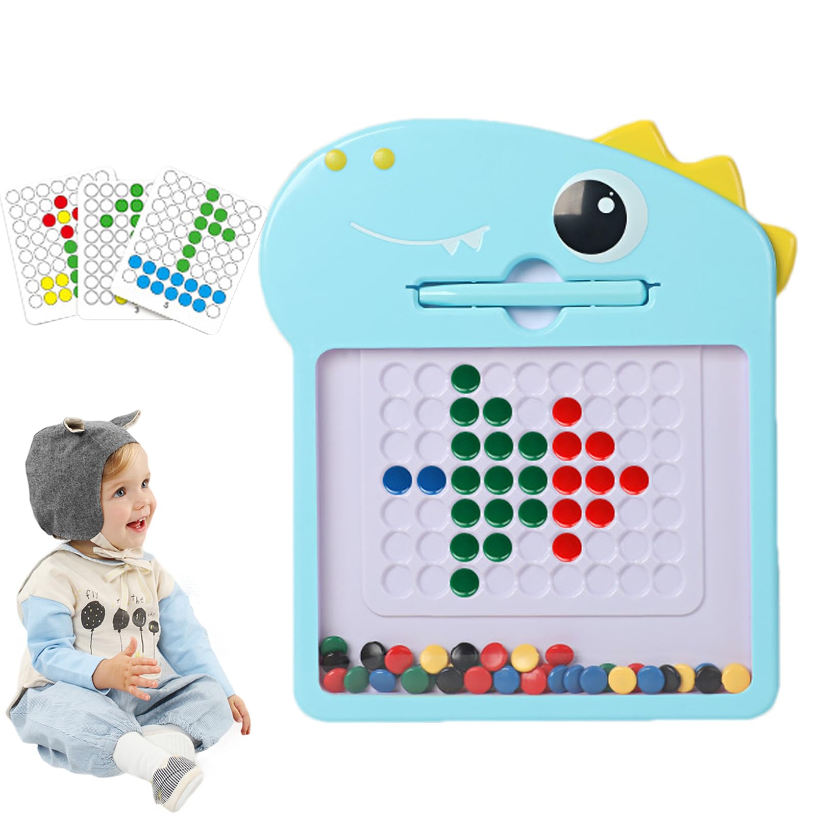 Scheda da scaratura magnetica - divertente cuscinetto da disegno magnetico con perline per bambini | Apprendimento precoce Doodle giocattolo per bambini di età compresa