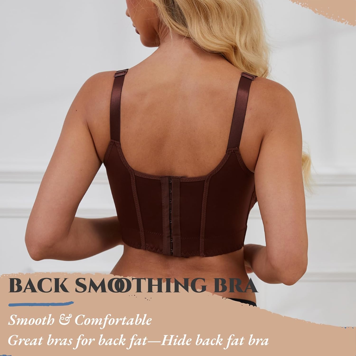 Push Up Bras for Women Lace Underwire Add One Cup Bra with Support Smoothing Bra(34B-46DD) - Image 4