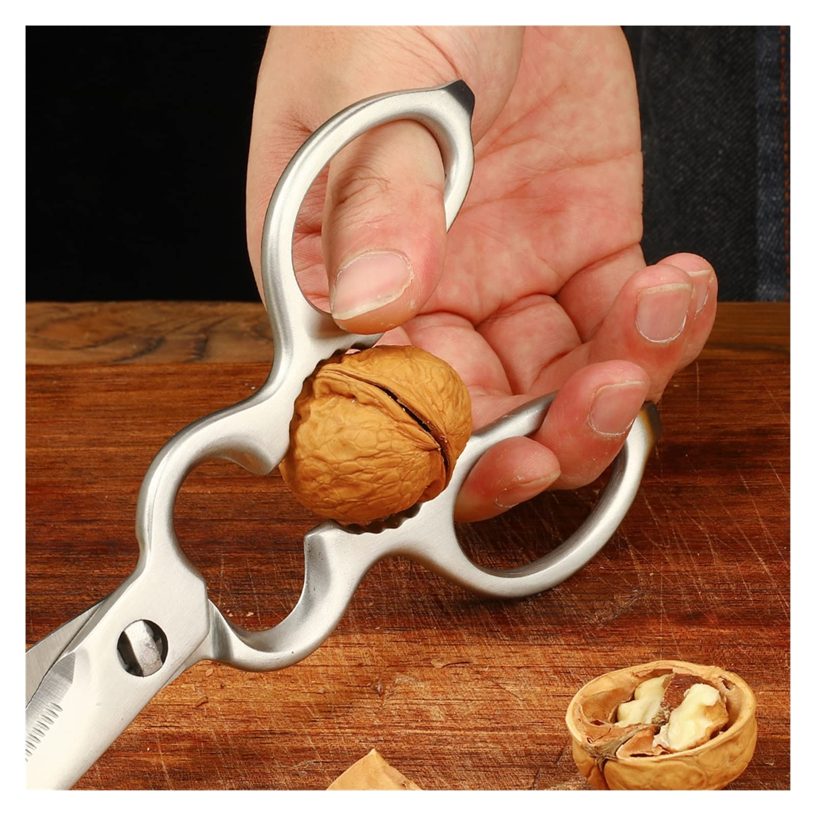 Forbici da cucina Forbici da cucina multifunzionali Forbici in Acciaio INOX lavabili Noce Osso di Pollo (Forbici staccabili) (Forbici staccabili Q)