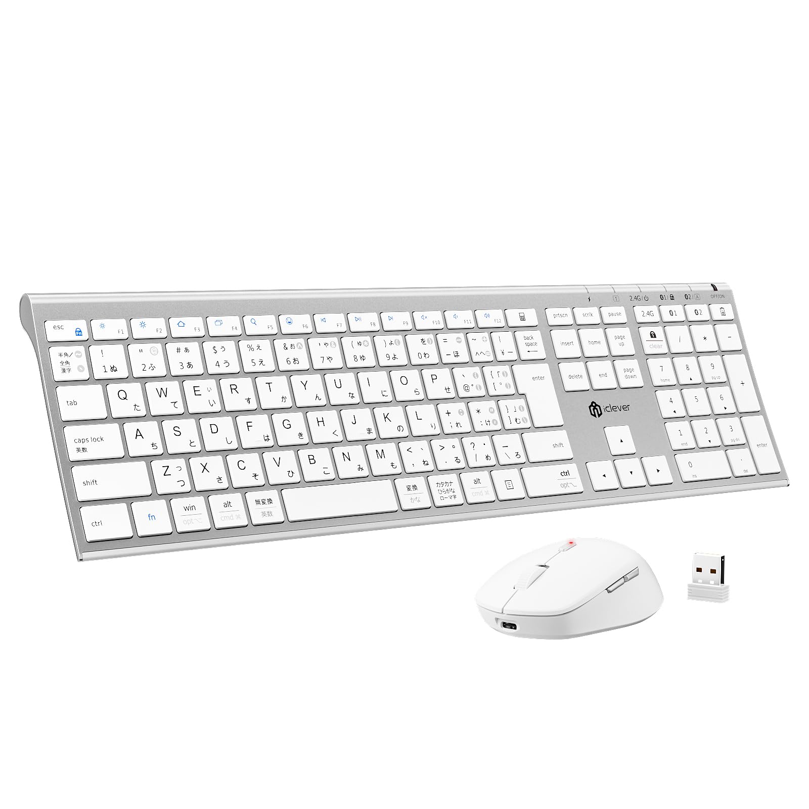 Amazon | iClever キーボード マウスセット ワイヤレス Bluetooth＆2