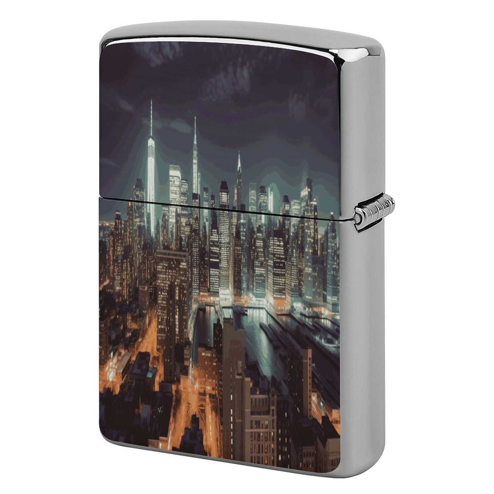 Fekiloot Style New York City Lighter Case Cover Metal Lighter Case