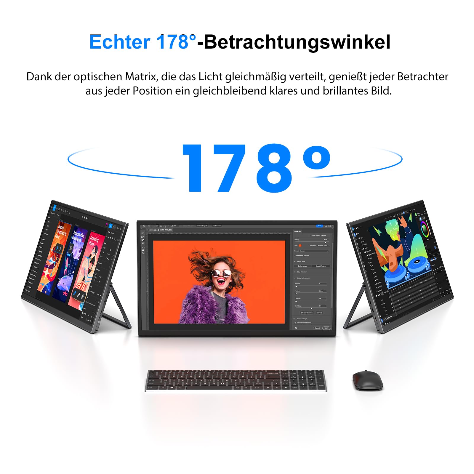 UPERFECT NxtLED Portable Monitor 18,5" 120Hz 145% sRGB 600 Nits 2000:1