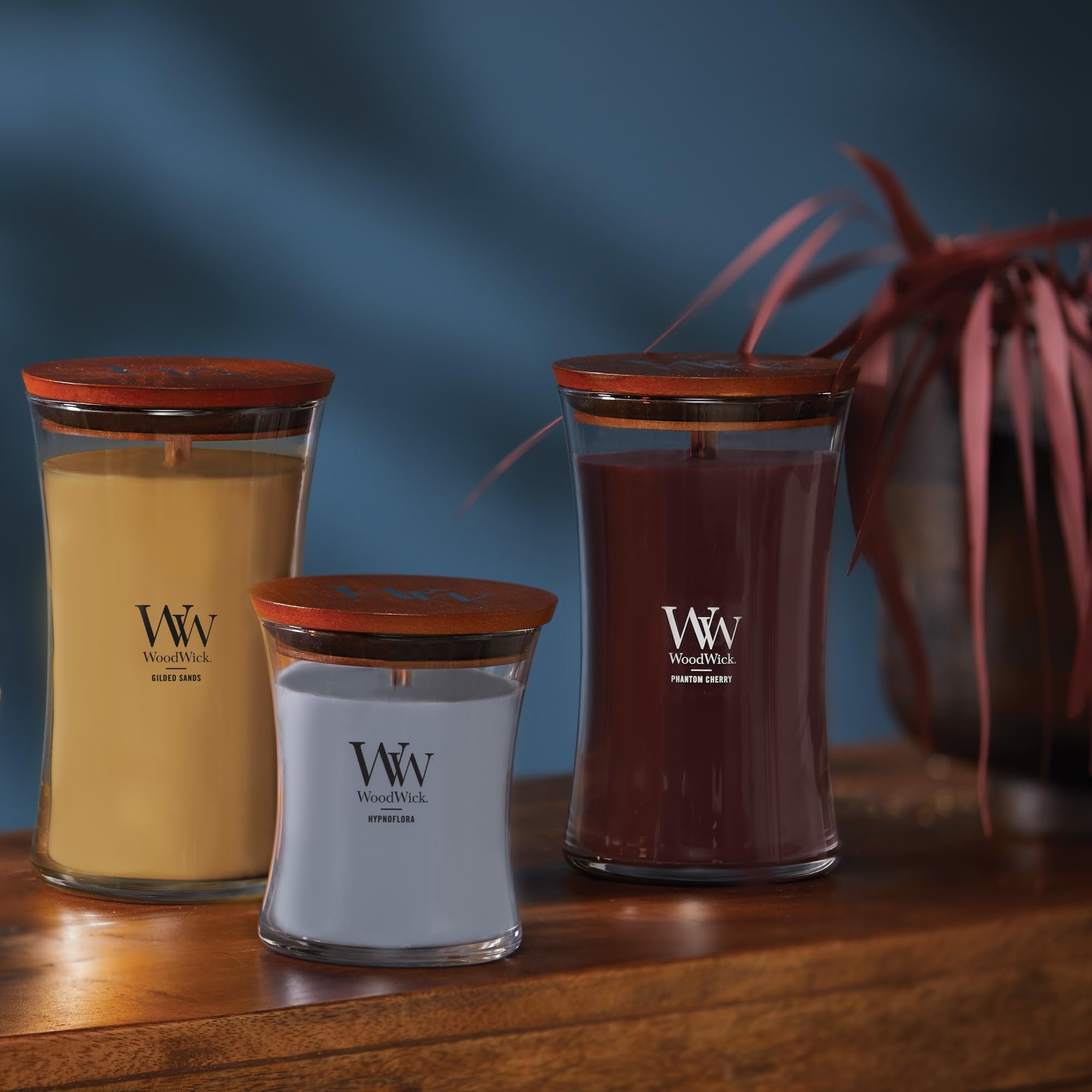 WoodWick Phantom Cherry - Candela a clessidra