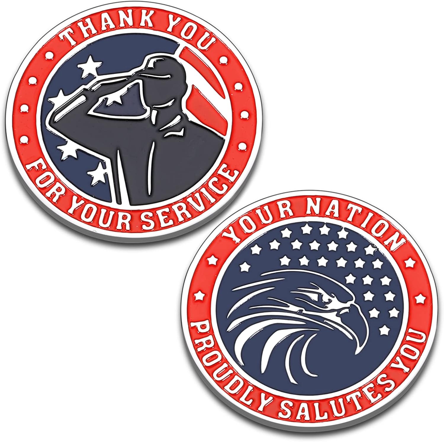 DoubleSided Thank You for Your Service Military Coin