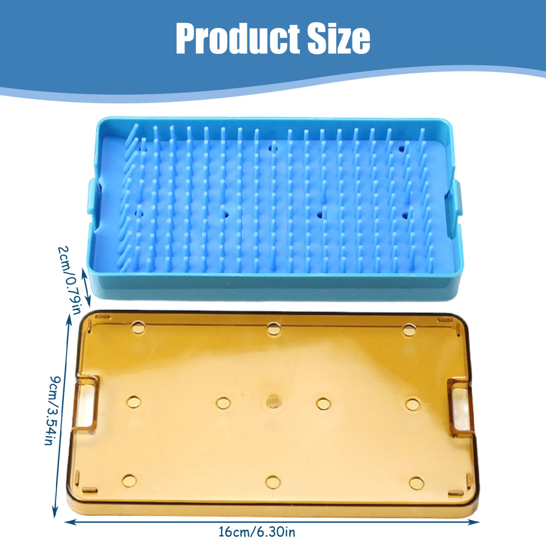Caja de bandeja de cassette de esterilización de malla | Bandeja de esterilización Instrumentos autoclavables de plástico Caja de esterilizador con caja de almacenamiento de esterilización resistente