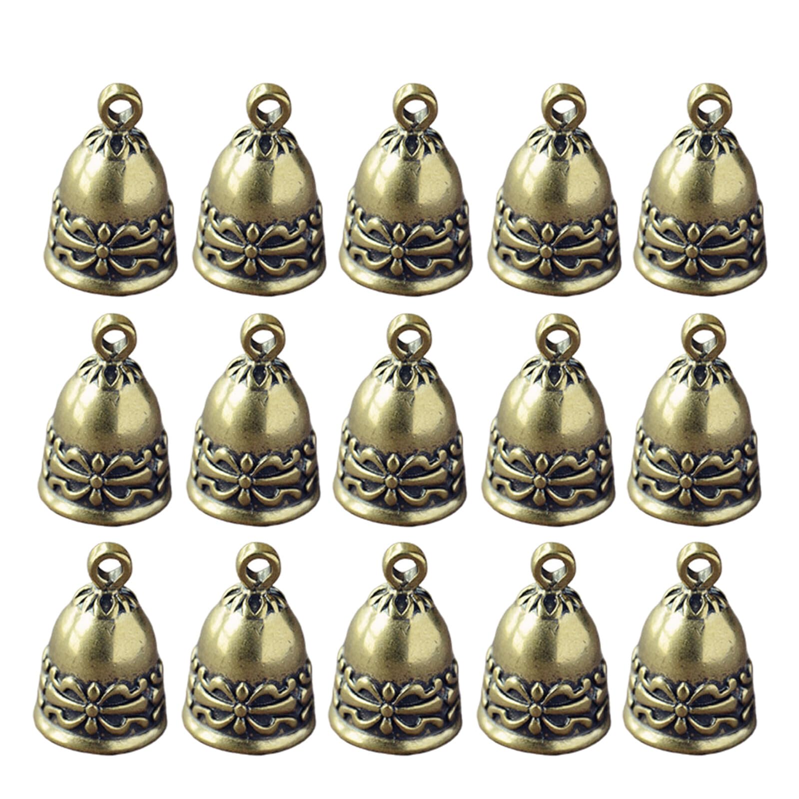 Mipcase 20pezzi Campane Artigianali in Ottone Vintage Piccole Per Decorazioni Domestiche Artigianato Ornamenti Pendenti Portachiavi Per Albero Di Natale
