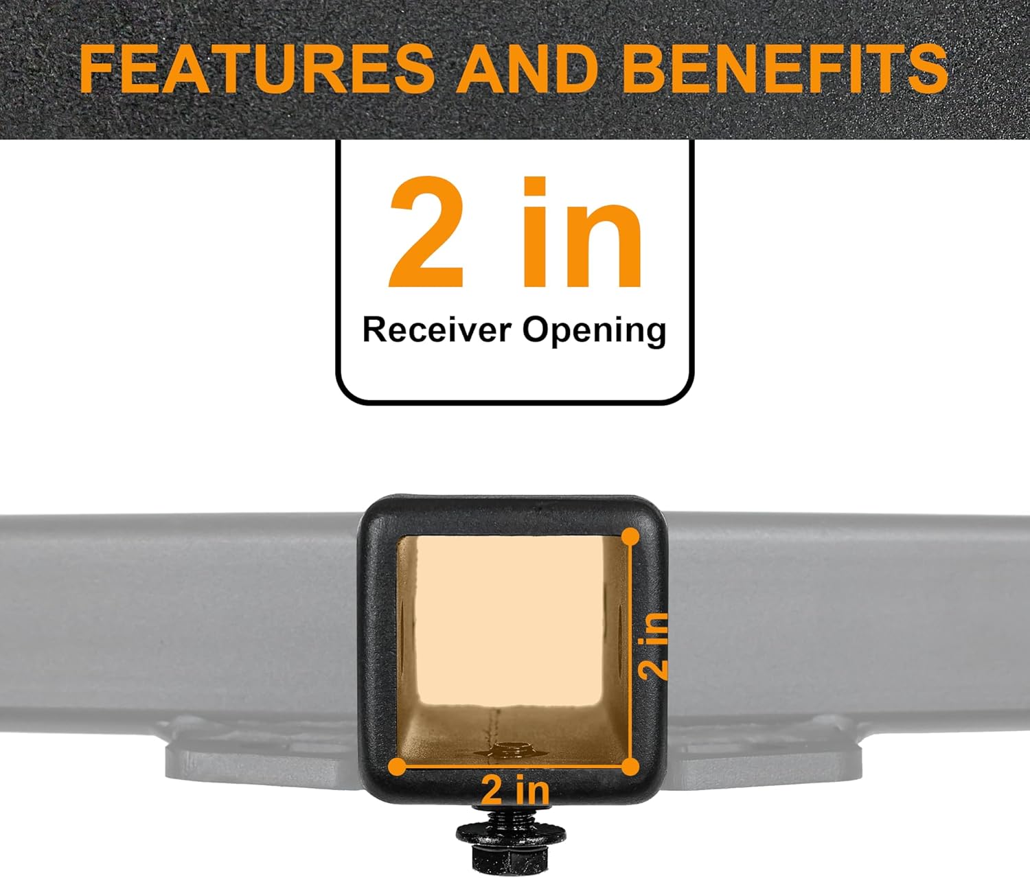 Autekcomma Class 3 Trailer Hitch, Compatible with Toyota RAV4 2006-2018, Tow Hitch 2-Inch Receiver, Multi-Fit Hitch to Receive Ball Mount, Cargo Carrier, Bike Rack, Black Matte Powder Coated. 75235 2006-2018 Toyota RAV4