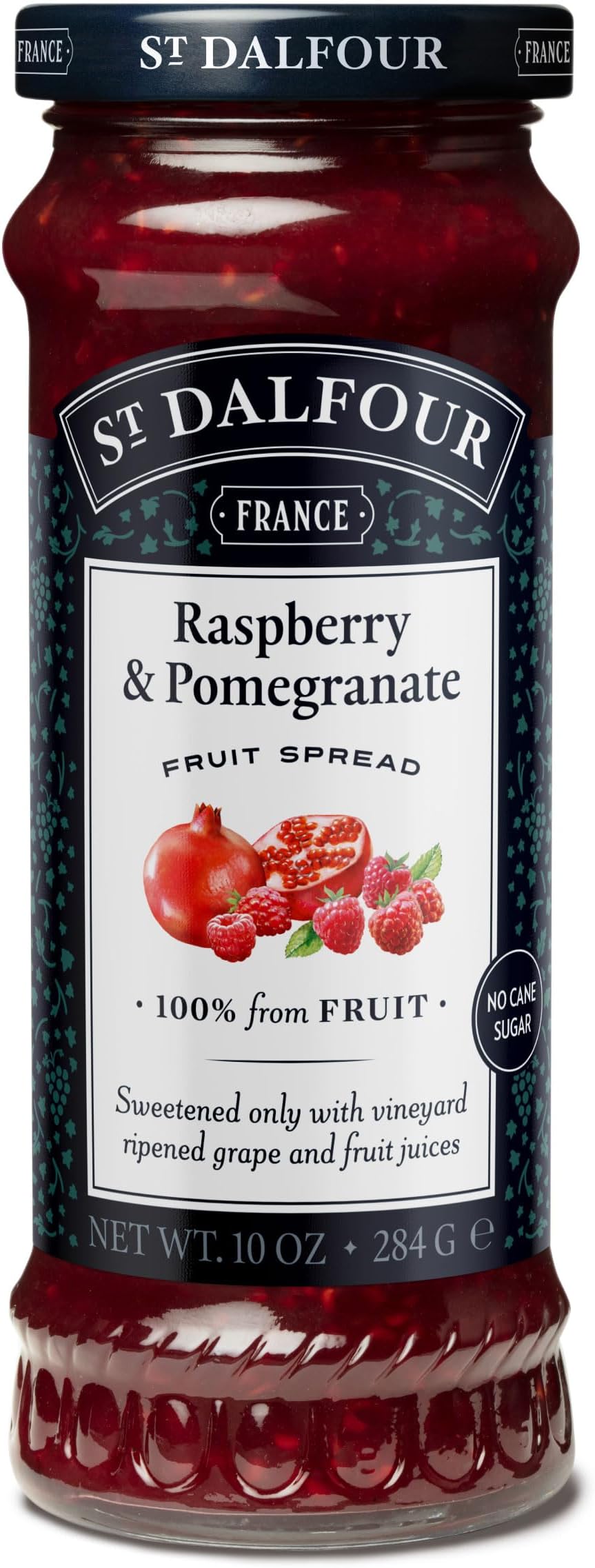 Raspberry & Pomegranate Fruit Spread - 10oz - 100% from Fruit, No Artificial Ingredients, Non-GMO, No Cane Sugars, All Natural