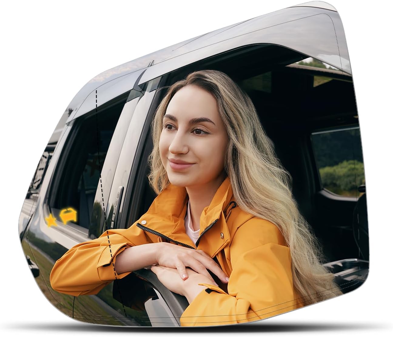 Blind Spot Driver Side Mirror Compatible with 2019 2020 2021 2022 2023 2024 2025 Chevy Blazer, Left Side Replacement Mirror Glass for Chevrolet Blazer