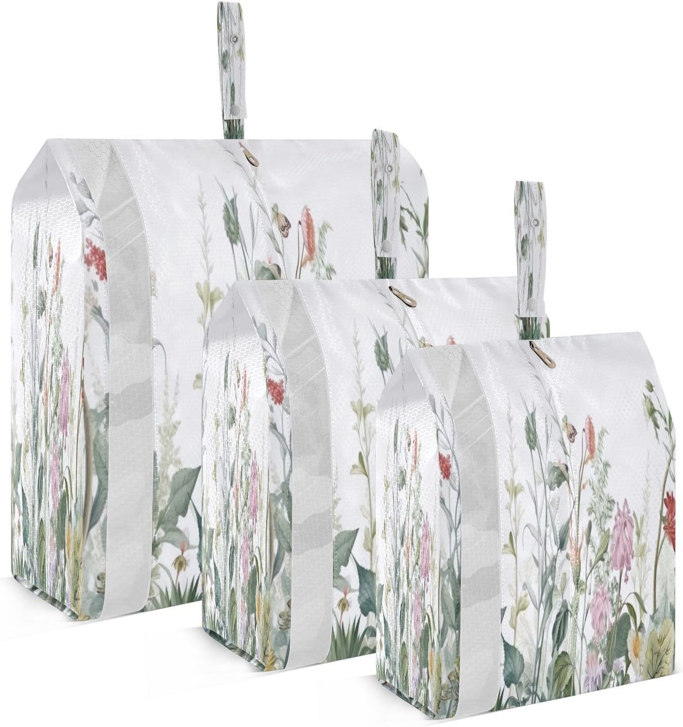 Neasatuwa 3 Set Colorful Flowers Travel Packing Organizers Waterproof Lightweight Organizer for Travel Accessories Luggage