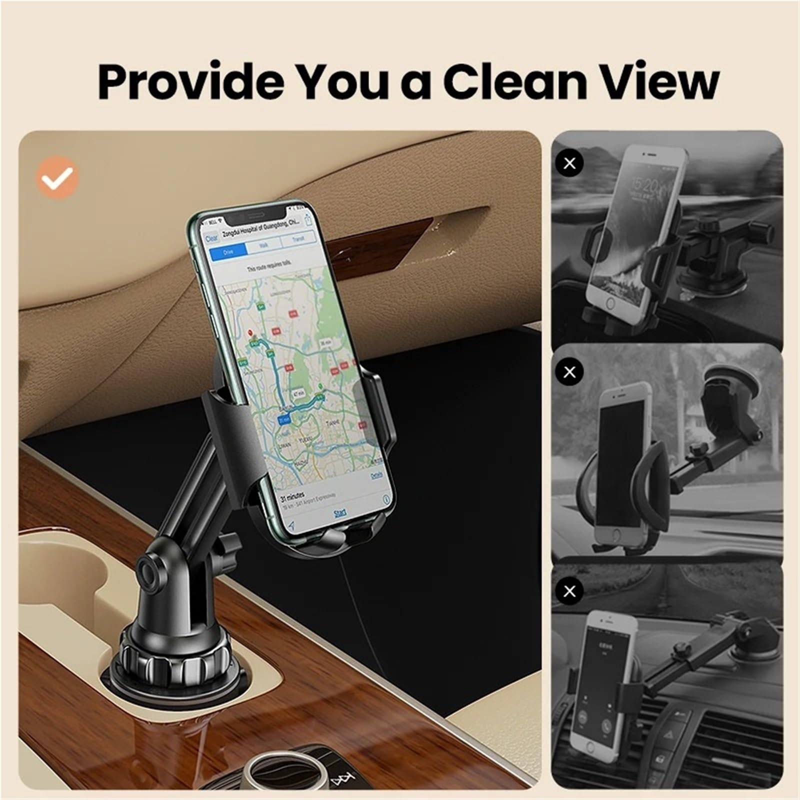 Soporte Movil Coche Supporto per telefono per tazza da auto per supporto per telefono cellulare nel supporto per telefono Accesorios Coche