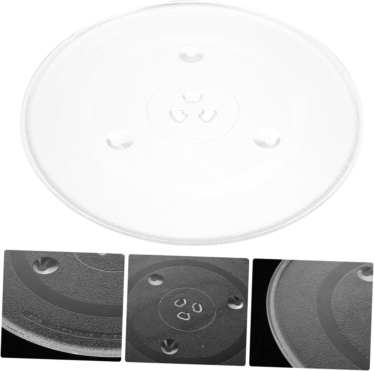 Mobestech Microwave Glass Turntable Plate Glass Tray Replacement for Standard Microwaves Easy to Clean for Cooking and Reheating