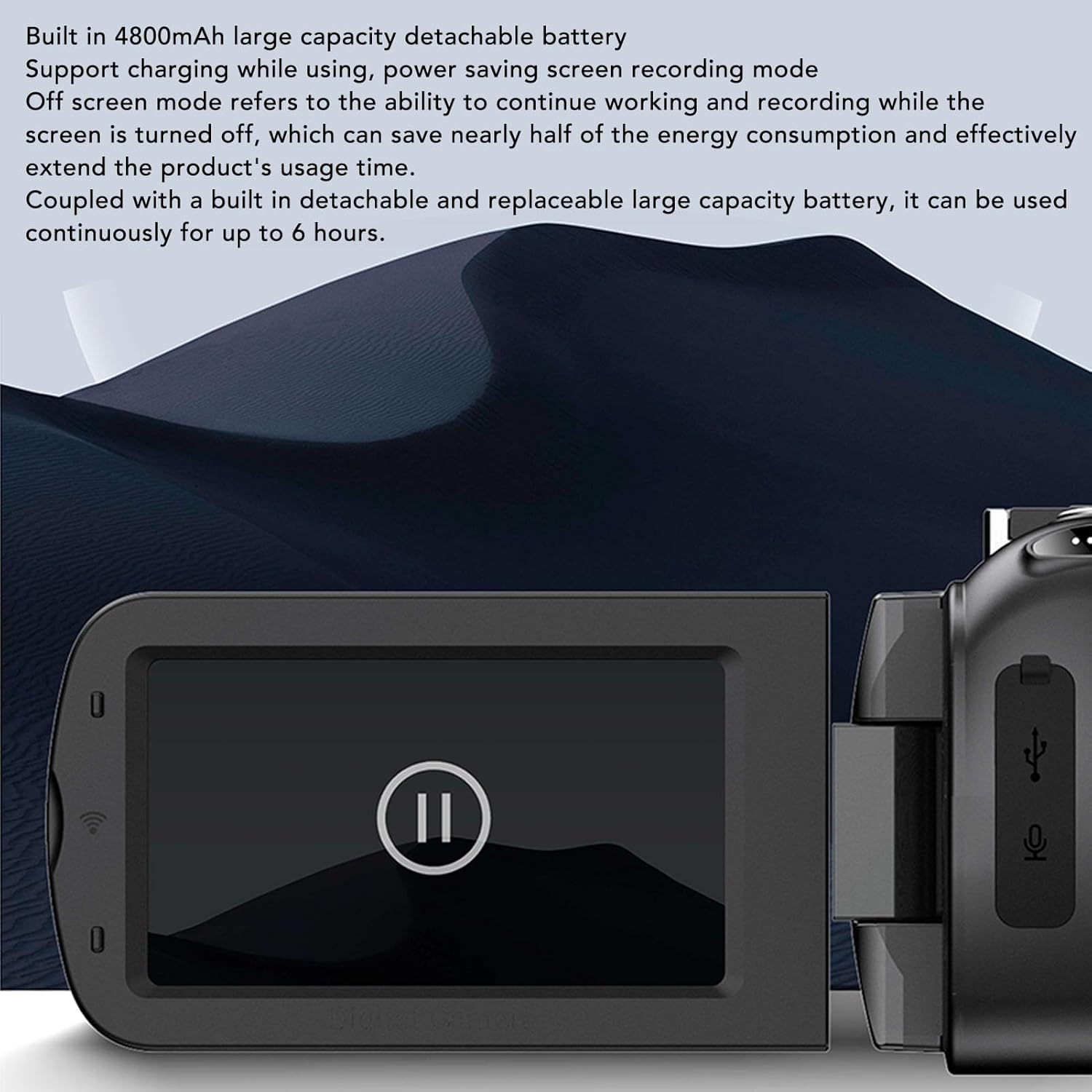LICAEVEY 4K Video Camera Camcorder, 64MP Vlogging Camcorder, 28x Zoom Auto Focus Video Recorder Camera with 3 Inch 270 Degrees Flip Screen, Multiple Filters, LED Light