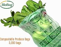 Vista 3 de BioBag Bolsas compostables verdes de 11 x 17 pulgadas, caja de 3200 bolsas (fabricadas en Estados Unidos)