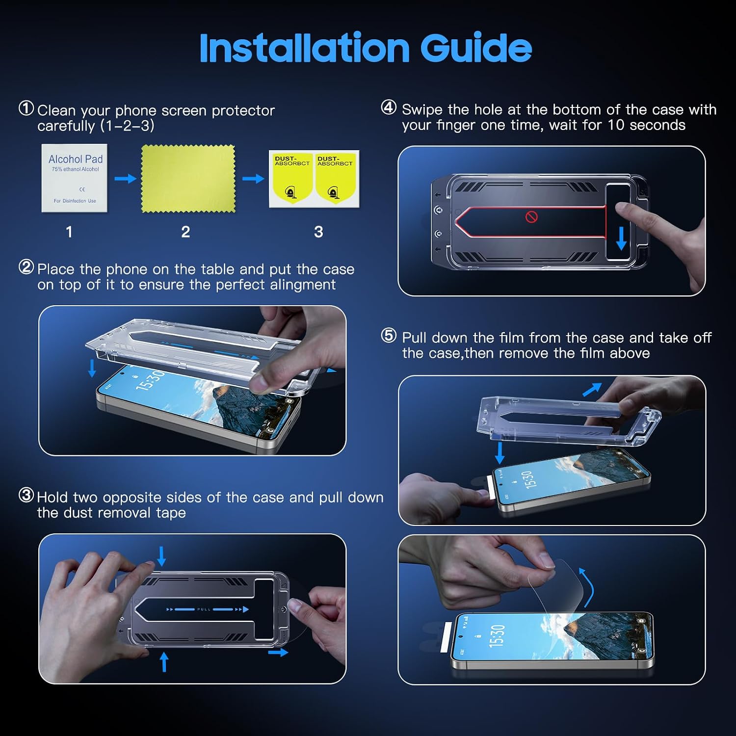 Uyiton for Samsung Galaxy S25 Plus/S24 Plus Matte Screen Protector image 4