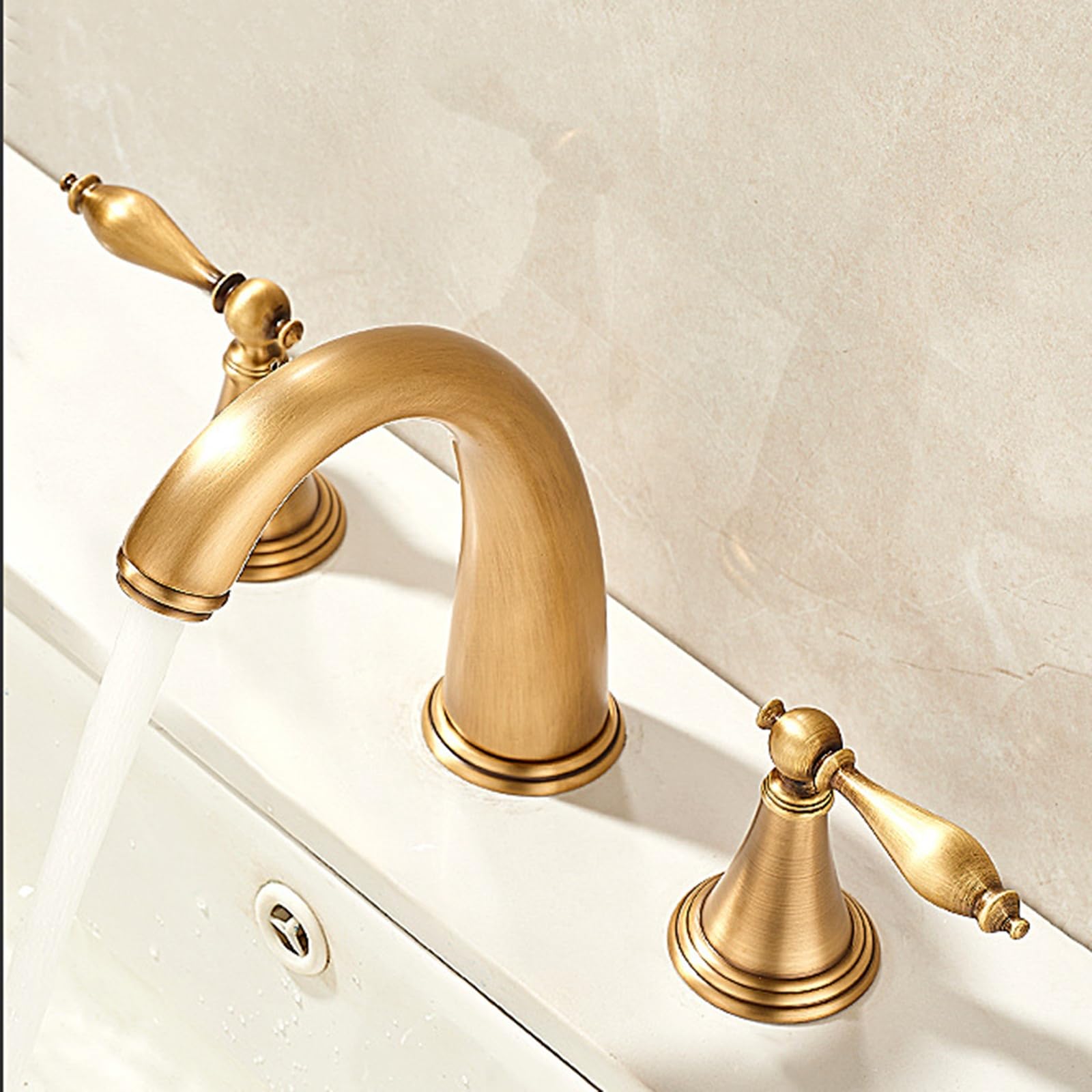 Robinet mitigeur de lavabo double poignée idéal pour rénovation ancienne - 5