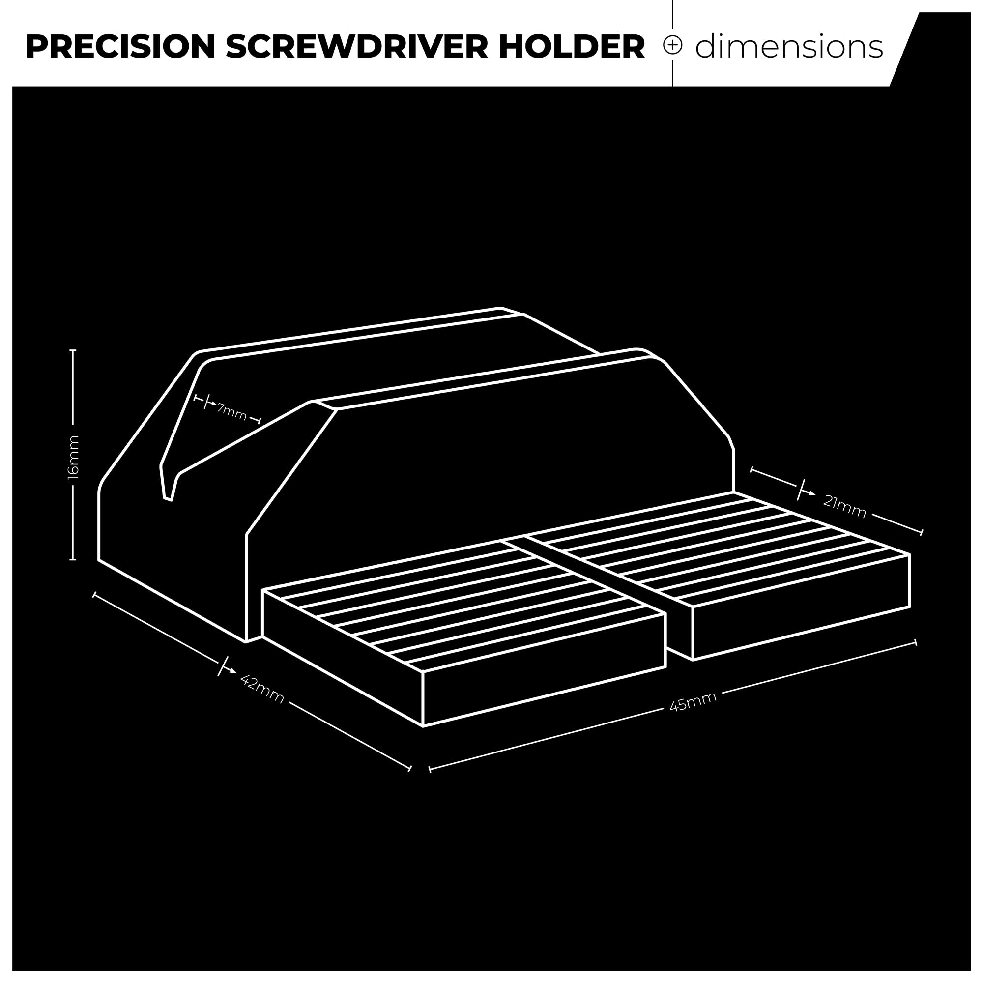 StealthMounts Cajón Colmena Destornillador de precisión 10 Unidades Organizadores modulares Caja de Herramientas TPE Moldeado por inyección