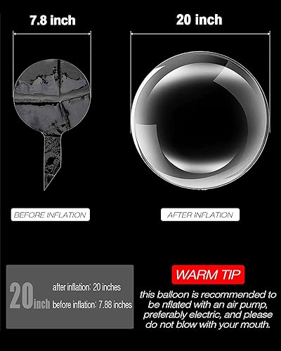 Miniatura 5 de Globos LED iluminados, paquete de 10 globos LED con palos, globos Bobo transparentes con luces, globos de burbujas de 20 pulgadas con luces, globos