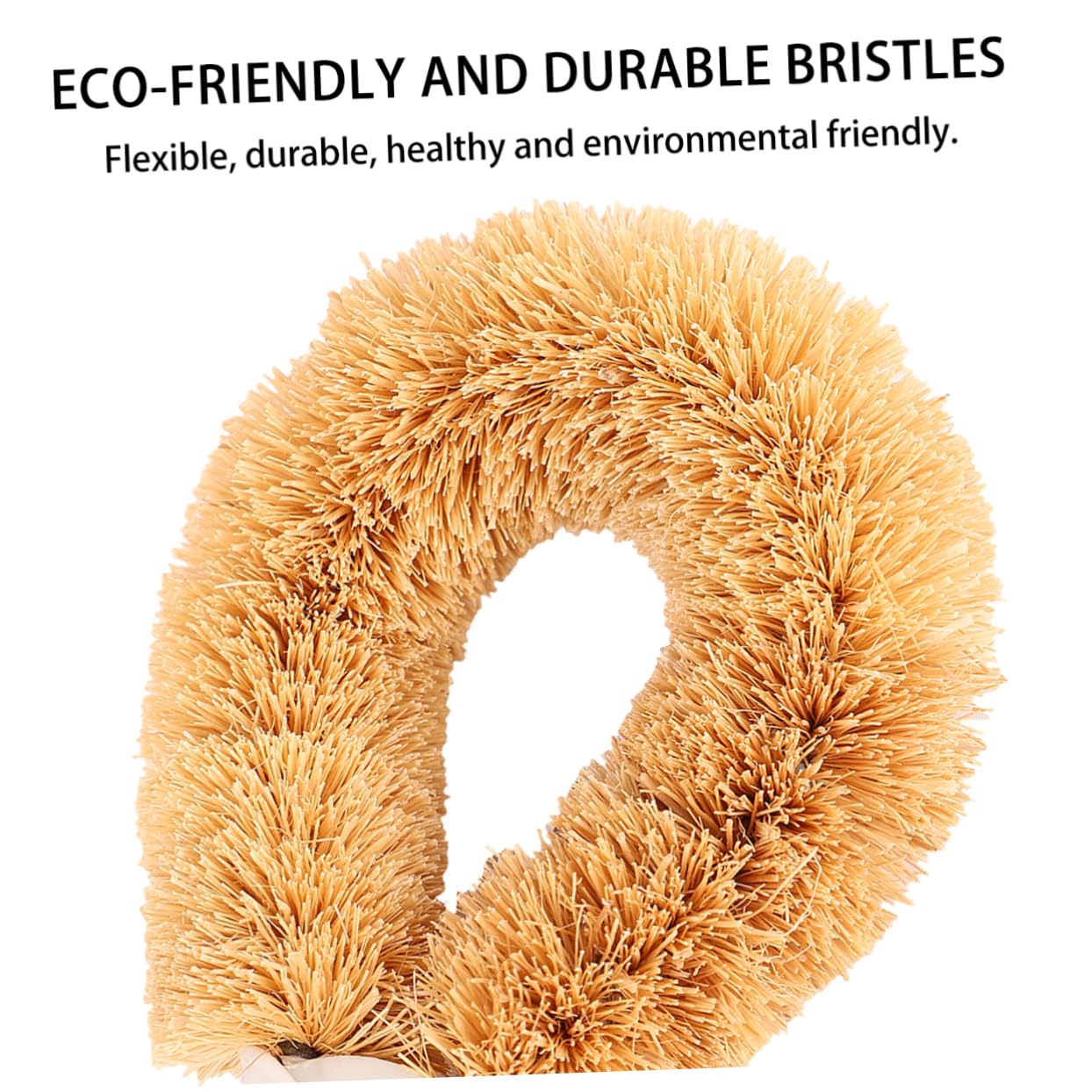 WOFASHPURET Household Coconut Fibre Pot Brush with Long Handle Dish for Pots Plates and Kitchen Utensils Non Scratch Scrubbing Surface Comfortable Storage