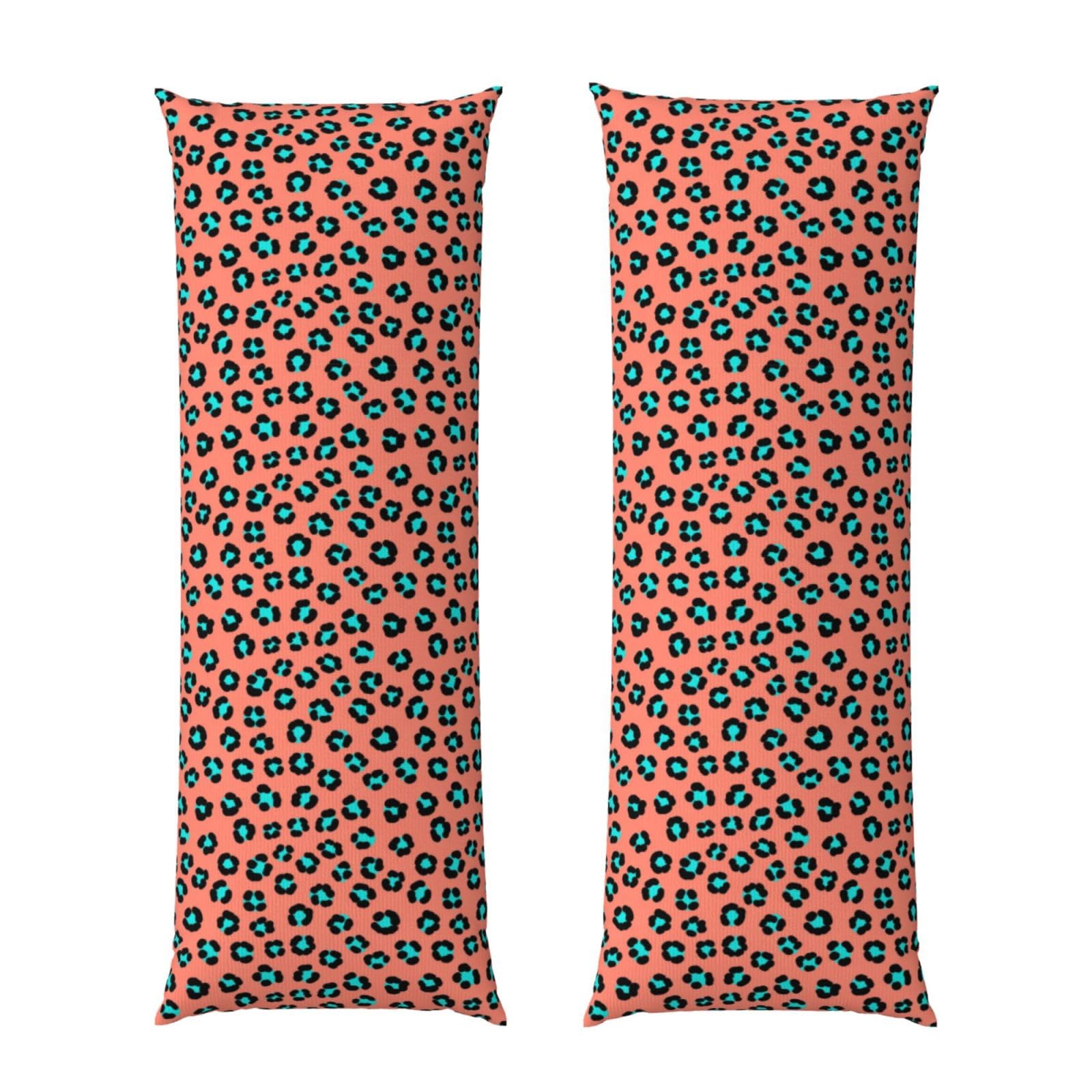 Body Pillowcase 20x60 Funny Leopard Print, Cozy Plush Velvet Pillow Cover with Hidden Zipper, Soft Cushion Case for Bedroom Sofa Home Decor