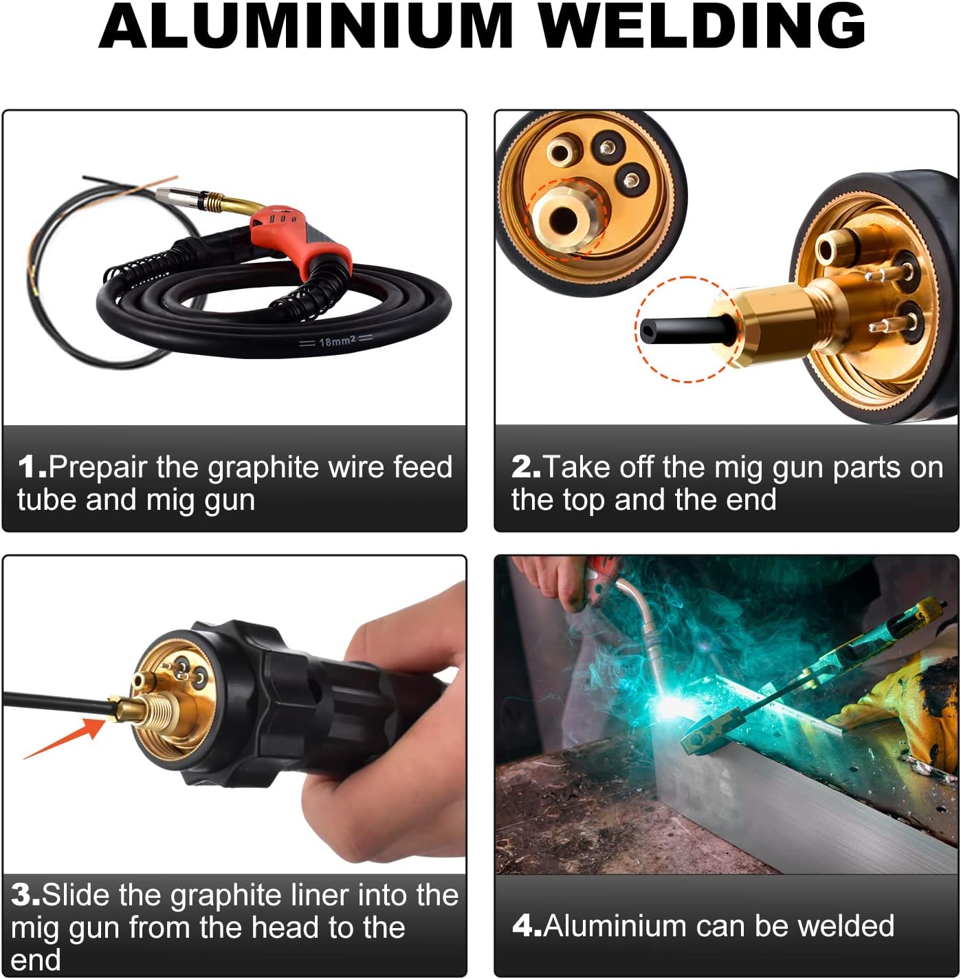 Buy HZXVOGEN MIG Welder 100V/220V 205Amp Weld Aluminum Welder LCD