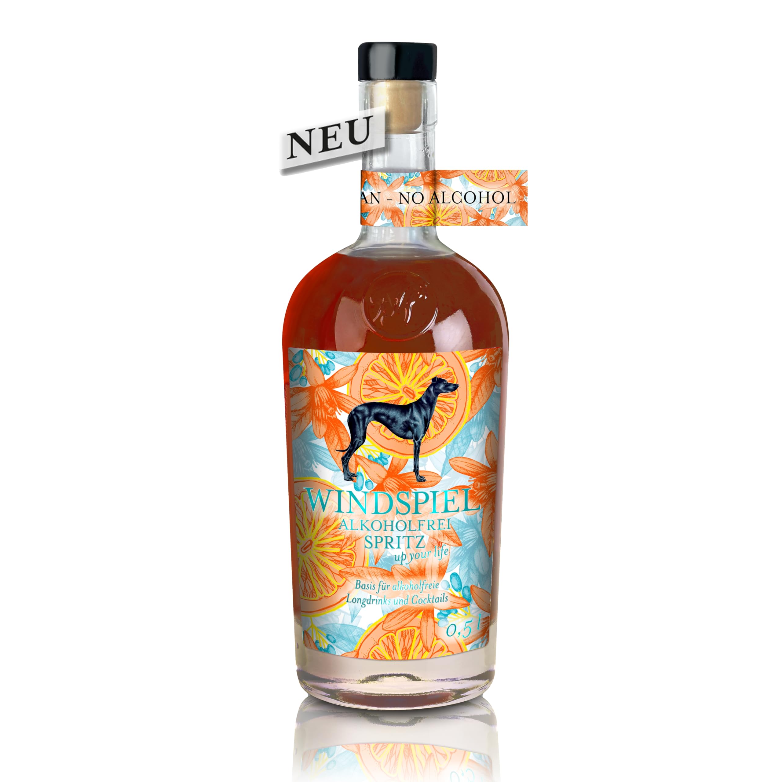 Windspiel Alkoholfrei Spritz up your Life - der mediterrane, alkoholfreie Aperitif | Für leckere Drinks ohne Alkohol (1 x 0,5l)
