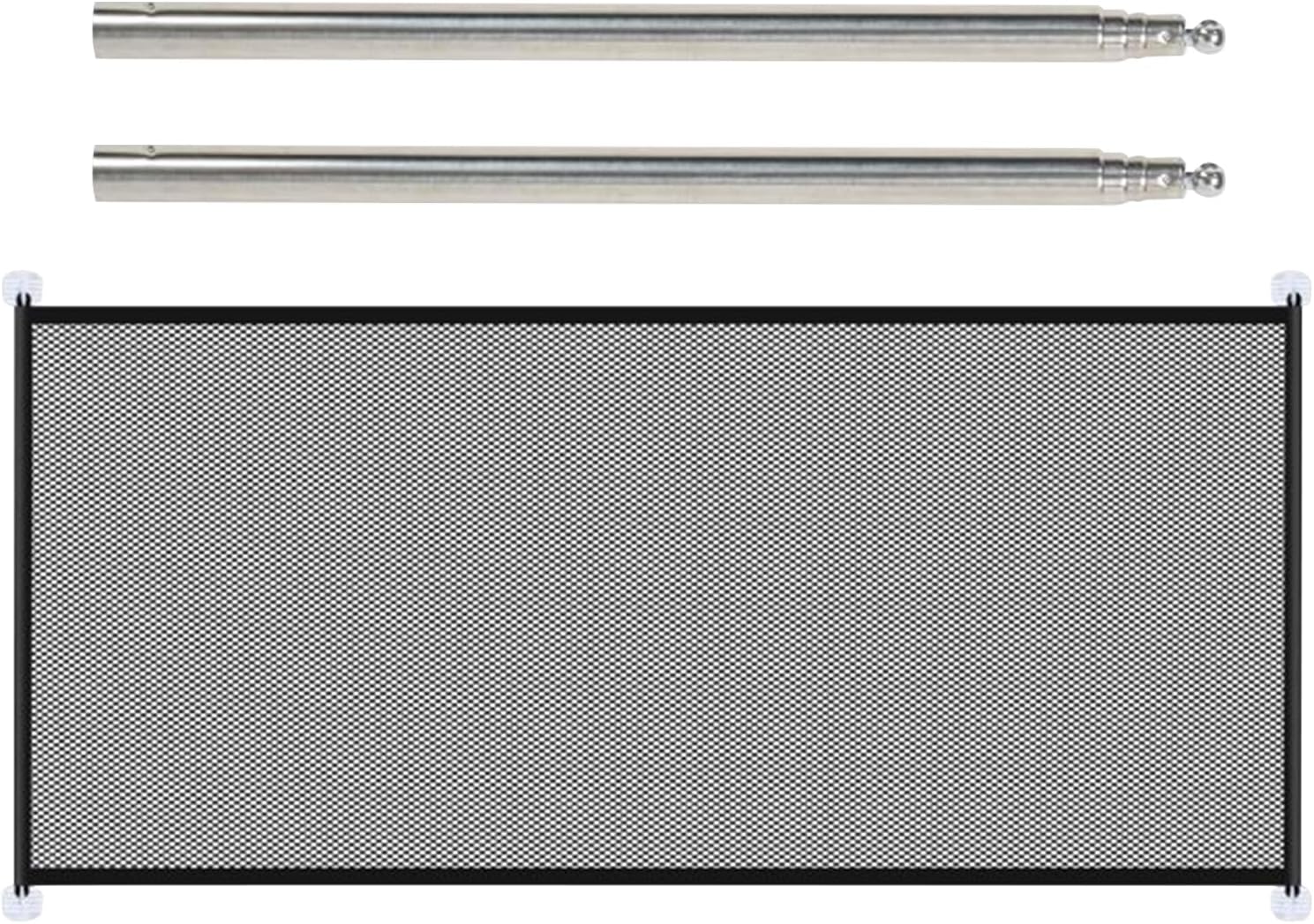 Pet Gate,Indoor No-Drill Foldable Dog Gate Mesh - Enclosure Net Pet Supplies for Room Hallways Bathroom Garden Garage Doggy Stairs Sofa Bedroom Kitten Small Medium Doorways
