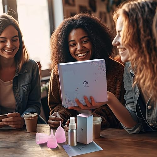 Miniatura 3 de LUCOOLIFE Copa menstrual reutilizable, copas de silicona para el período, suaves, cómodas y respetuosas con el medio ambiente, juego de 3 kits para