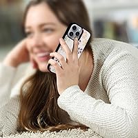 Vista 287 de UEEBAI Funda tipo cartera para iPhone 15 Pro Max con tarjetero, cubierta de cuero PU con soporte, bloqueo RFID, doble cierre magnético, relieve