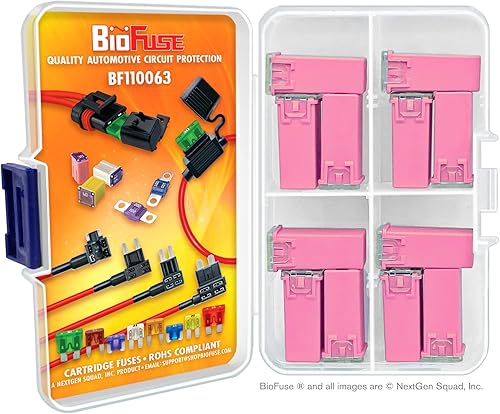 Miniatura 10 de JCASE - Fusible de cartucho de 20 piezas surtido 20A 30A 40A 50A 60A (4 cada uno). Se adapta a la mayoría Nissan, Toyota, Chrysler, Dodge, Chevy, GM