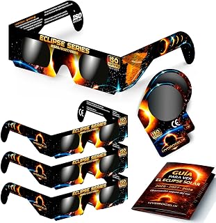 articulo Gafas Eclipse Solar Homologadas ISO 12312-2 – Gafas para Ver Eclipse Solar 2026 con Protección UV e IR – Gafas Eclipse Solar Certificadas CE para Observación Solar Segura