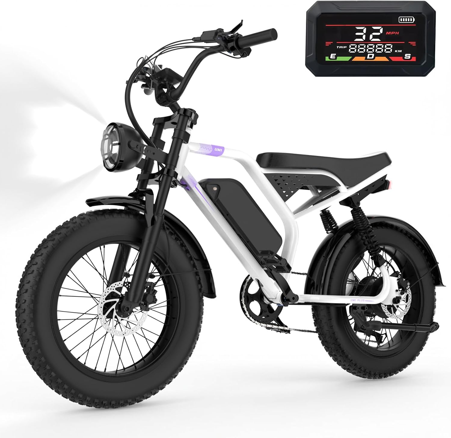 Electric Bikes for Adults 1500W/2000W Peak, 48V 20AH Removable Long Lasting Battery Electric Bike UL2849 Certified, 60-100Miles Electric Bicycles, Full Suspension 20in Fat Tire Ebikes for Daily Use
