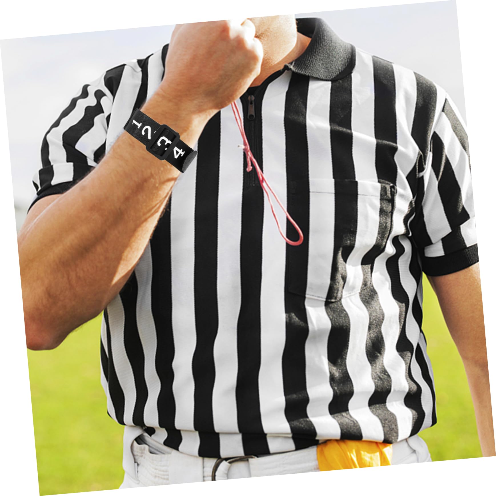 BESPORTBLE Flagi Do Rzucania Piłką Nożną Gwizdek Do Gwizdka Smycz Łańcuch Piłkarski Klips Gwizdek Sportowy Numerowany Łańcuszek Na Nadgarstek Pasek Sędziego Piłkarskiego Pasek Piłkarski