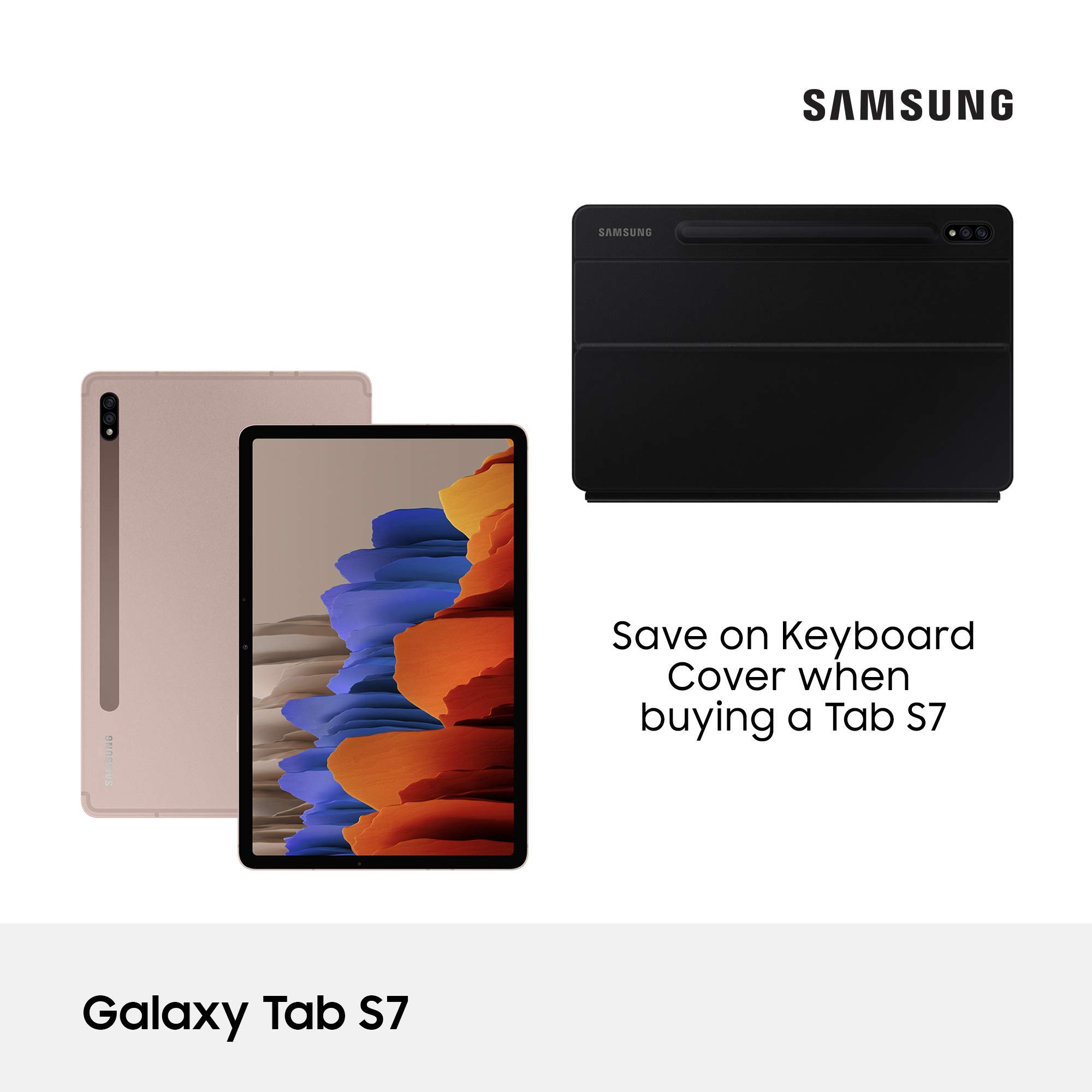 Galaxy Tab S7 128GB シルバー SIMフリー Samsung Galaxy Tab S7 4G Android Tablet Mystic - Silver (UK