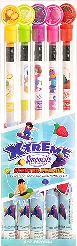 Miniatura 1 de X-Treme Sports Smencils - Lápices perfumados gourmet patentados, 5 unidades, regalos para niños, suministros escolares, recompensas para el aula,