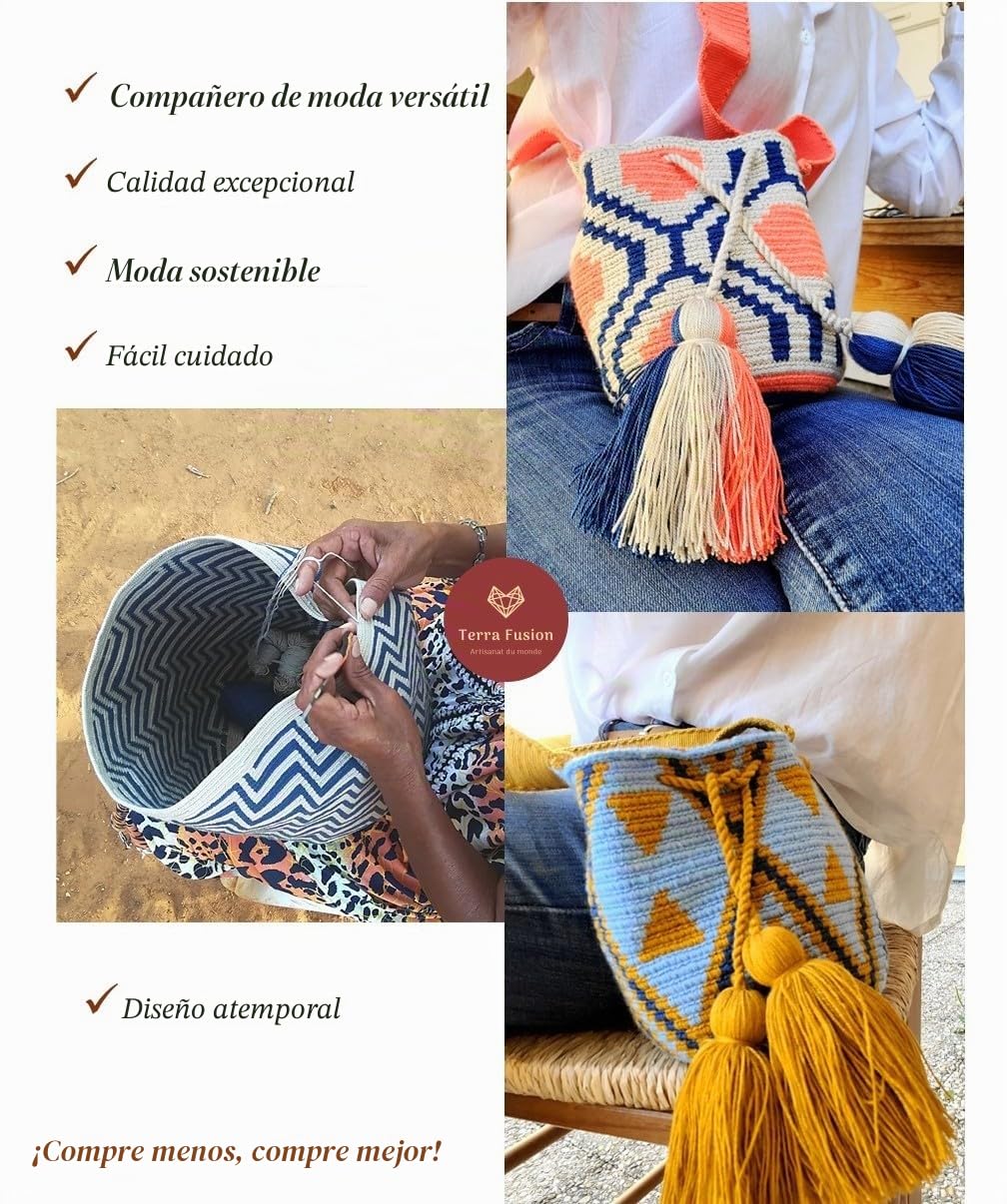 TERRA FUSION Wayuu Bag | Bolsa de cubo | Hermoso verano, Colores ácidos