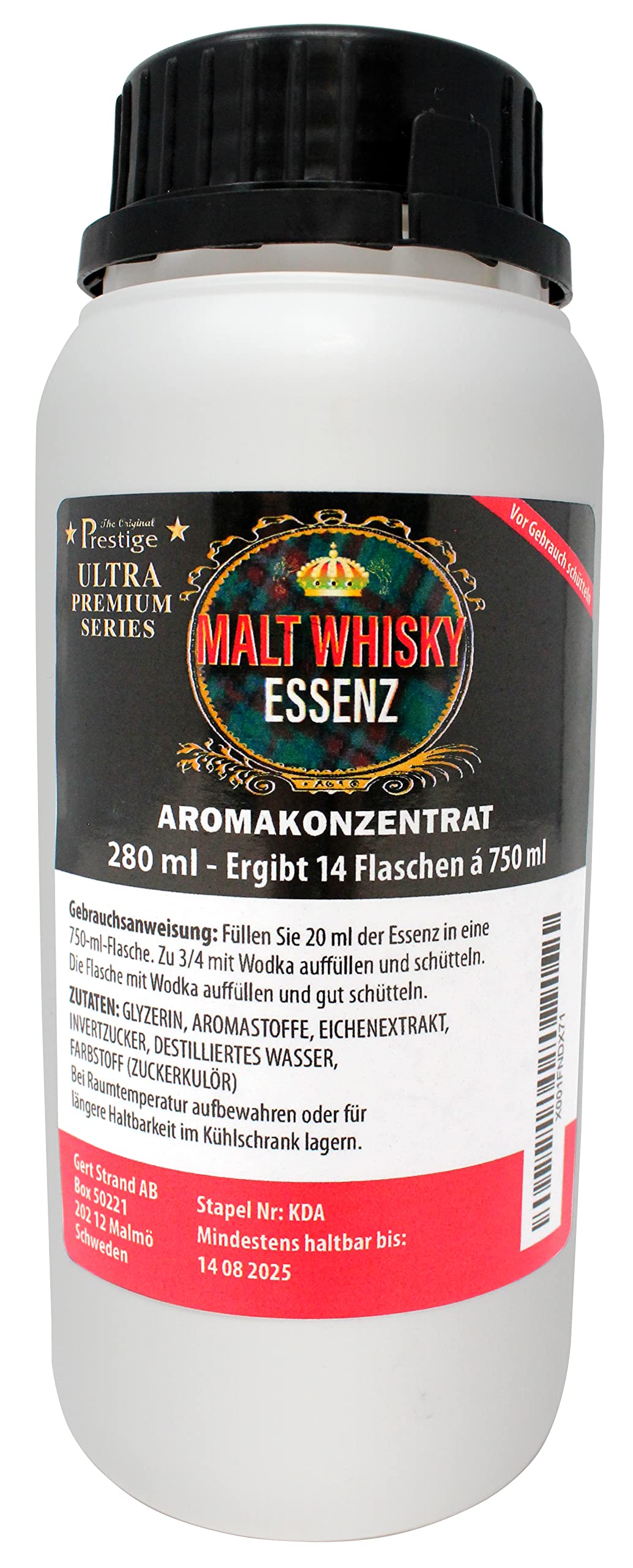 Whisky-Geschmacksessenz Flasche
