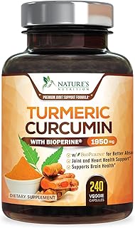 Turmeric Curcumin with BioPerine 95% Curcuminoids 1950mg with Black Pepper for Best Absorption, Made in USA, Natural Immun...