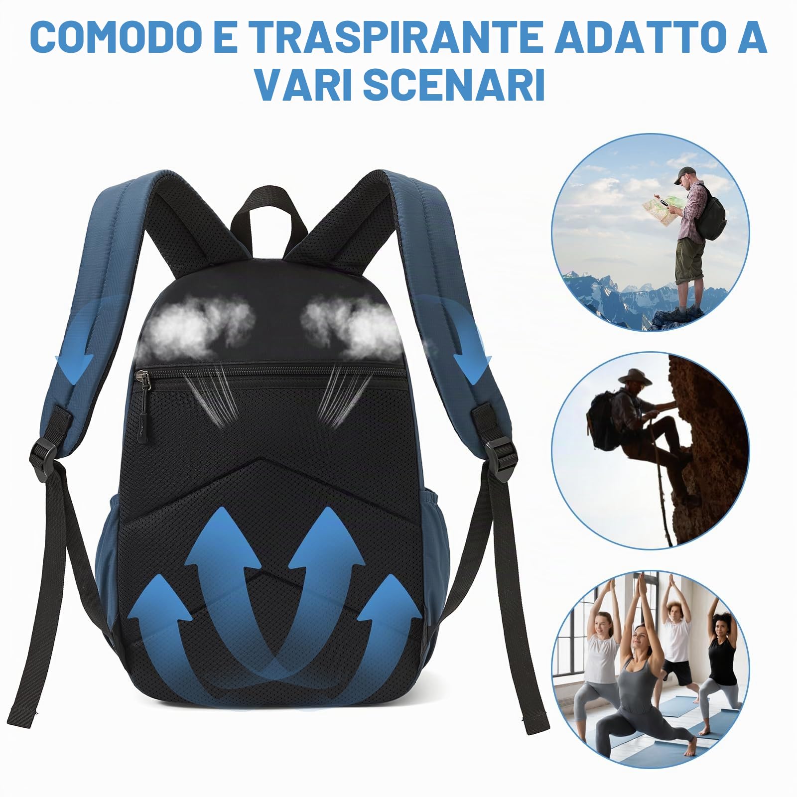 Zaino Wizzair 40x20x30 Zaino da Viaggio Aereo Bagaglio a Mano per Donne e Uomini Impermeabile Borse Valigia Zaini Casual Unisex per Wizz Air EasyJet Laptop Daypack