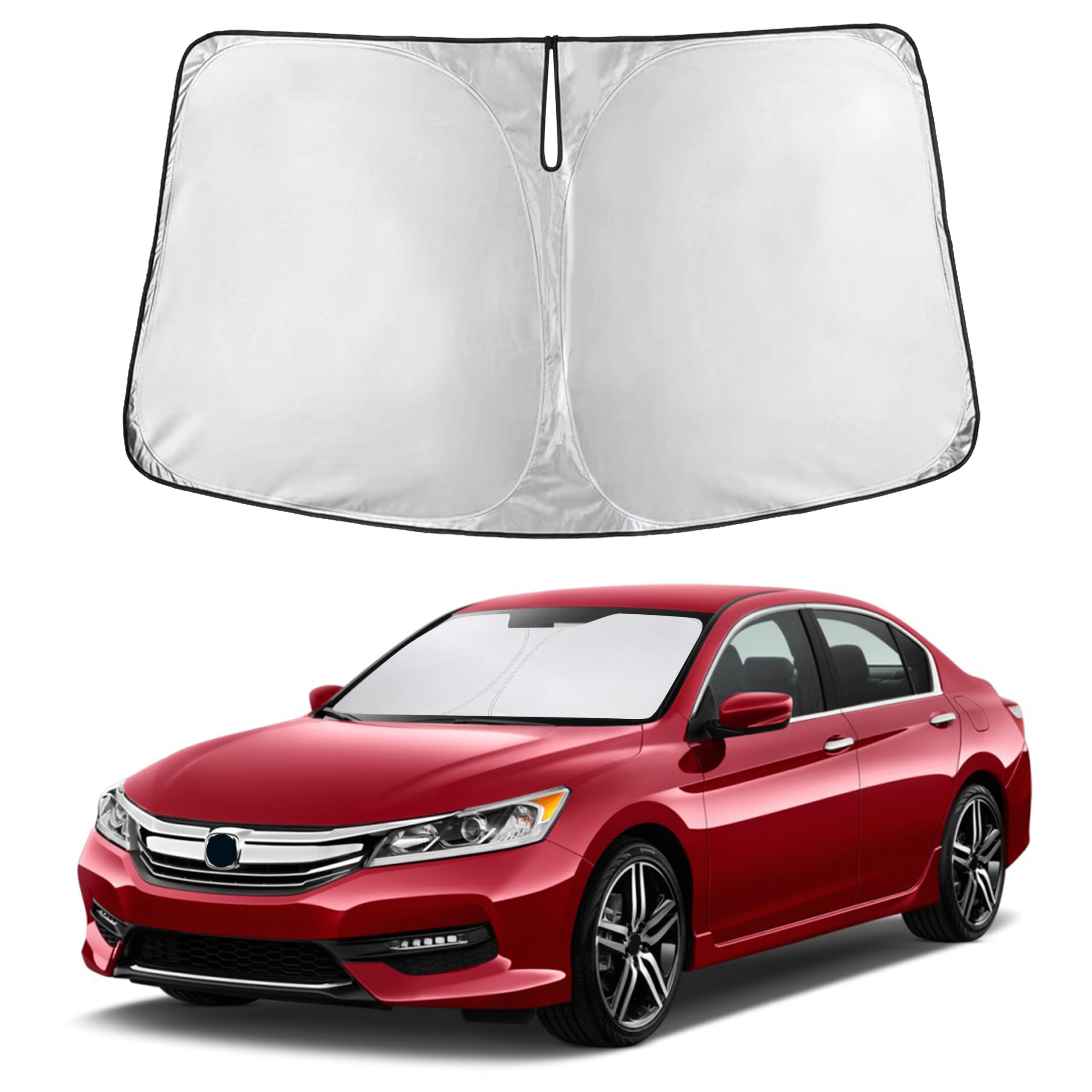 Autovir Windshield Sun Shade Fit for 2013-2015 2016 2017 Honda Accord Sunshade, Front Car Window Shades Sun Visor, Blocks UV Rays & Heat, Car Accessories Fit for Honda Accord 2013-2017