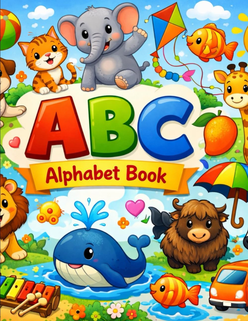 A to Z Alphabet Fun: Bright Pictures, Cute Animals & Easy Words for Early Learners