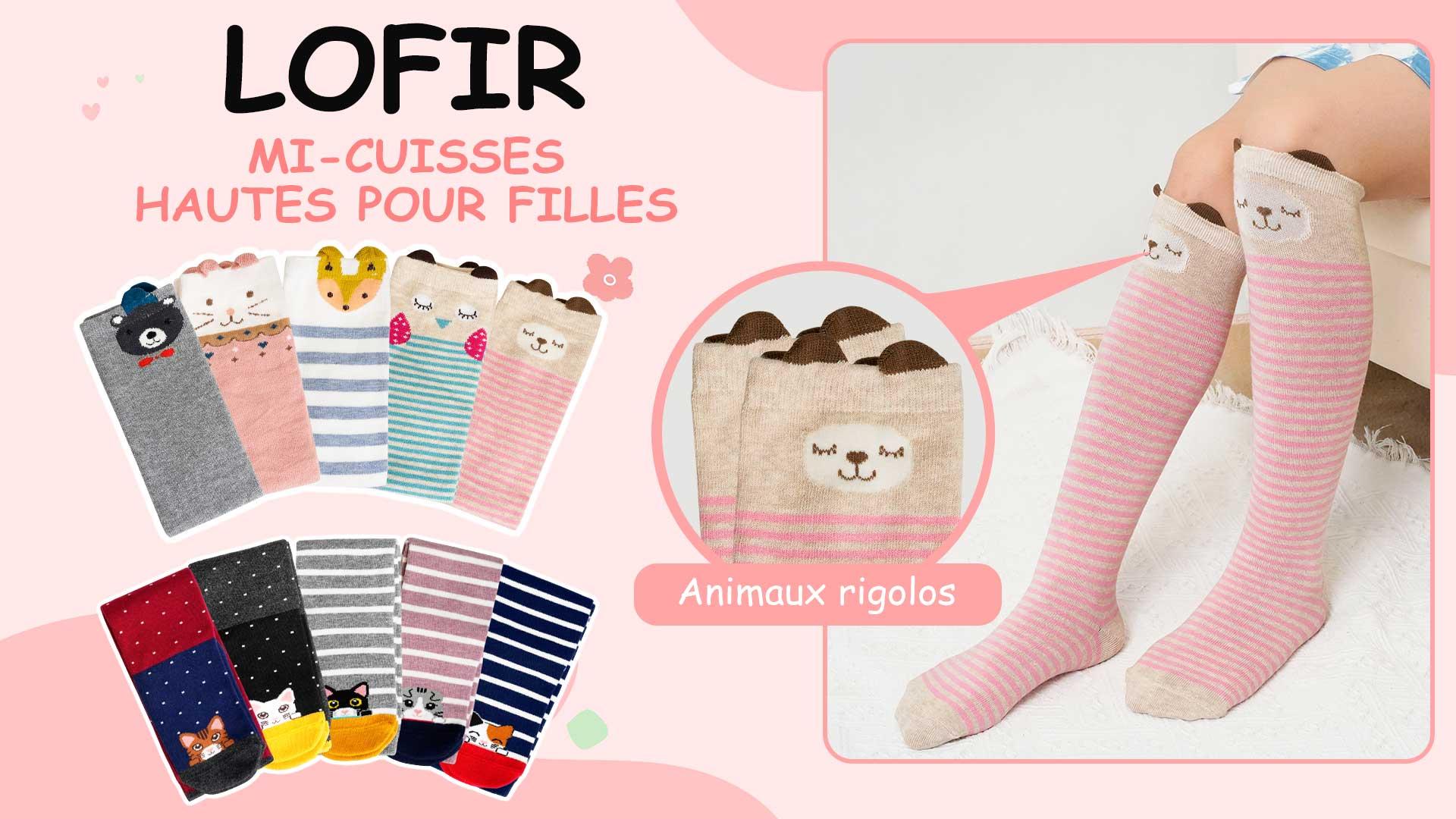 Chaussettes Fille Perles Au-dessus Du Genou – Coton Doux – Taille 3-8 Ans – Pour école, Sorties, Cadeau - 4